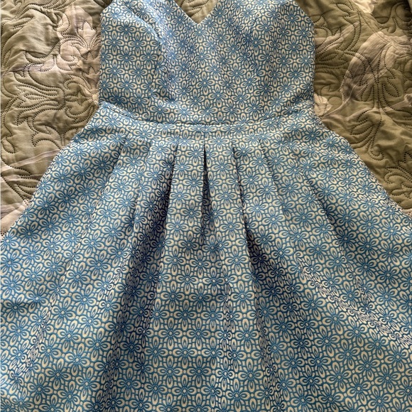 Banana Republic Blue Sleeveless V-Neck Mini Dress - Picture 6 of 6